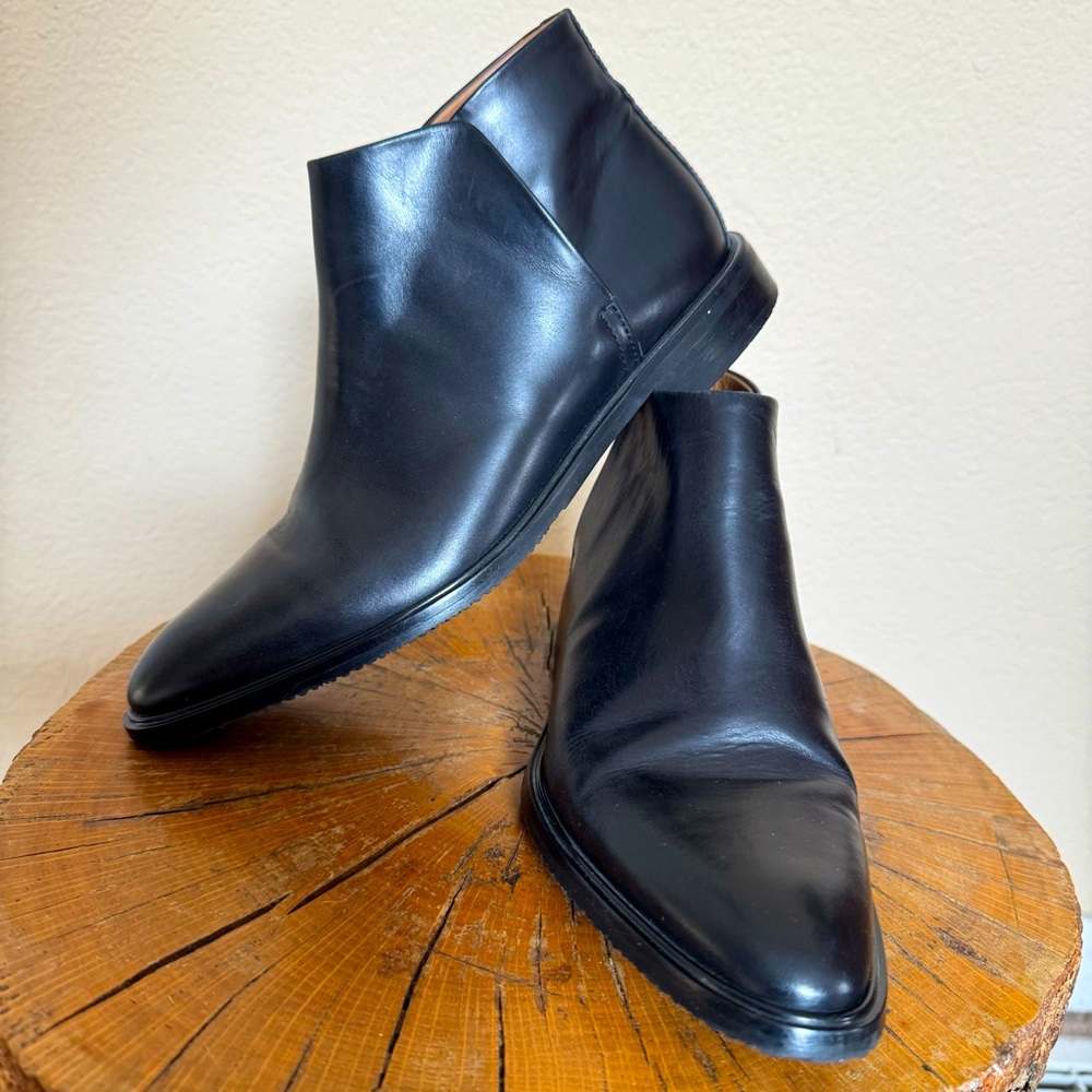 Everlane Boots Italian Davos Gomma Chelsea style, Black, 6.5